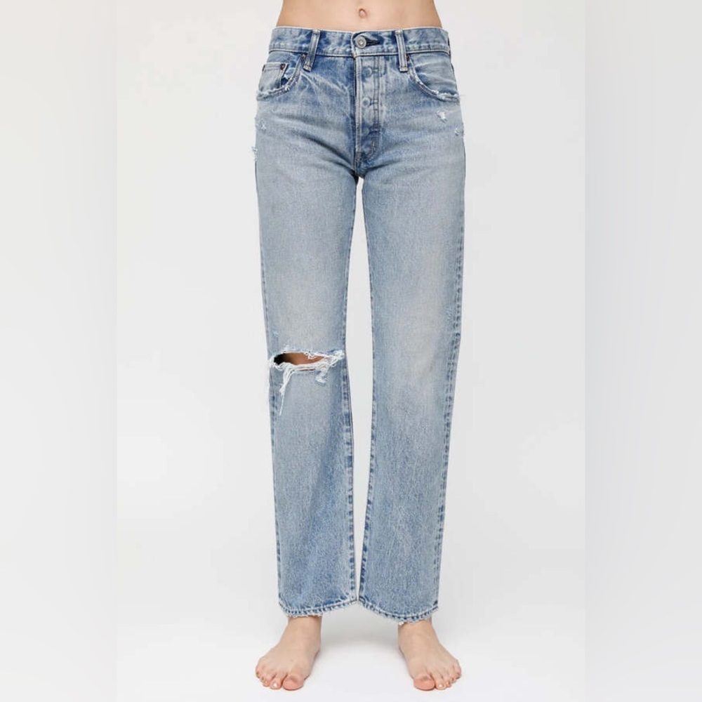 Moussy Hesperia Straight Jean in Light Blue